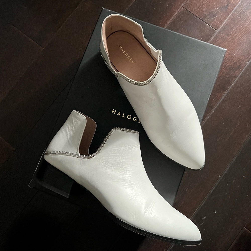 Halogen Piper Zipper Accent Ankle Boots
